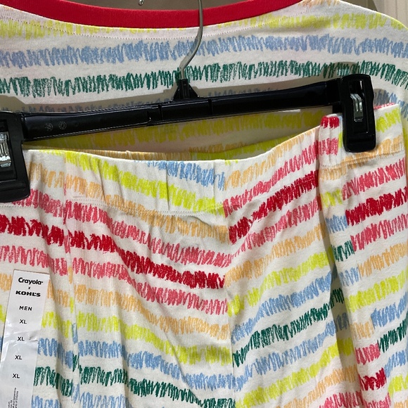 Crayola Pajama Set Men's  Size XL  Striped 2-Piece - Picture 5 of 16
